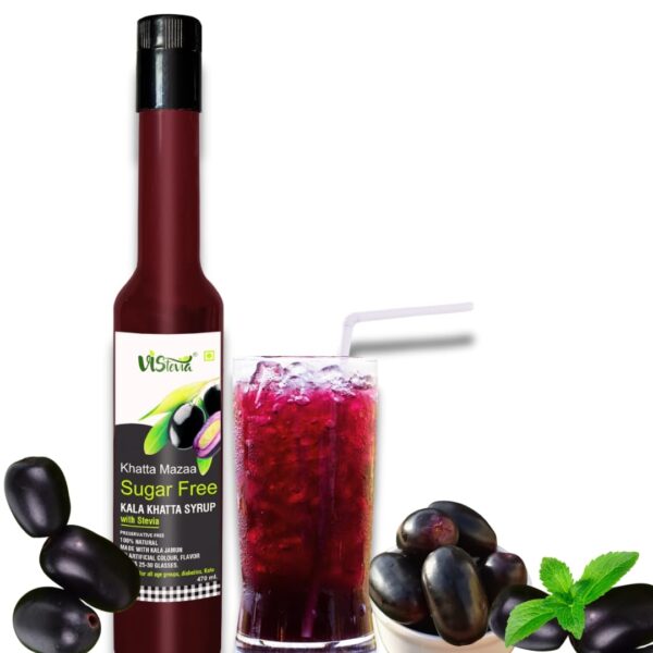 VIStevia Khatta Mazaa Sugar-Free Kala Khatta Syrup